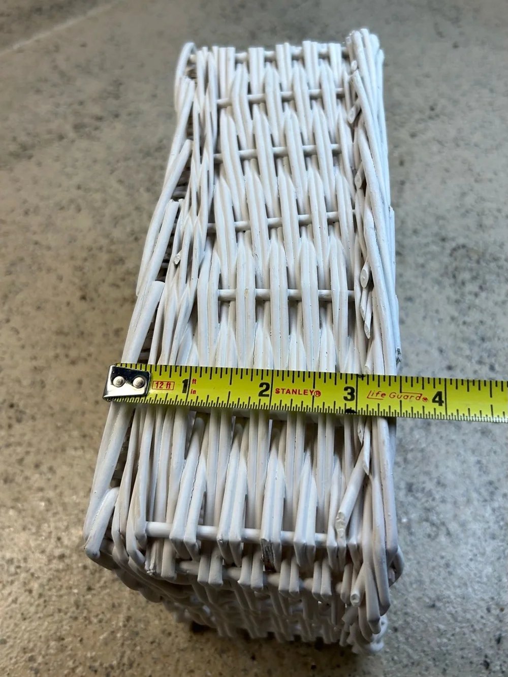 Set of Two White Wicker Storage Baskets - Versatile Home Accents Organizer